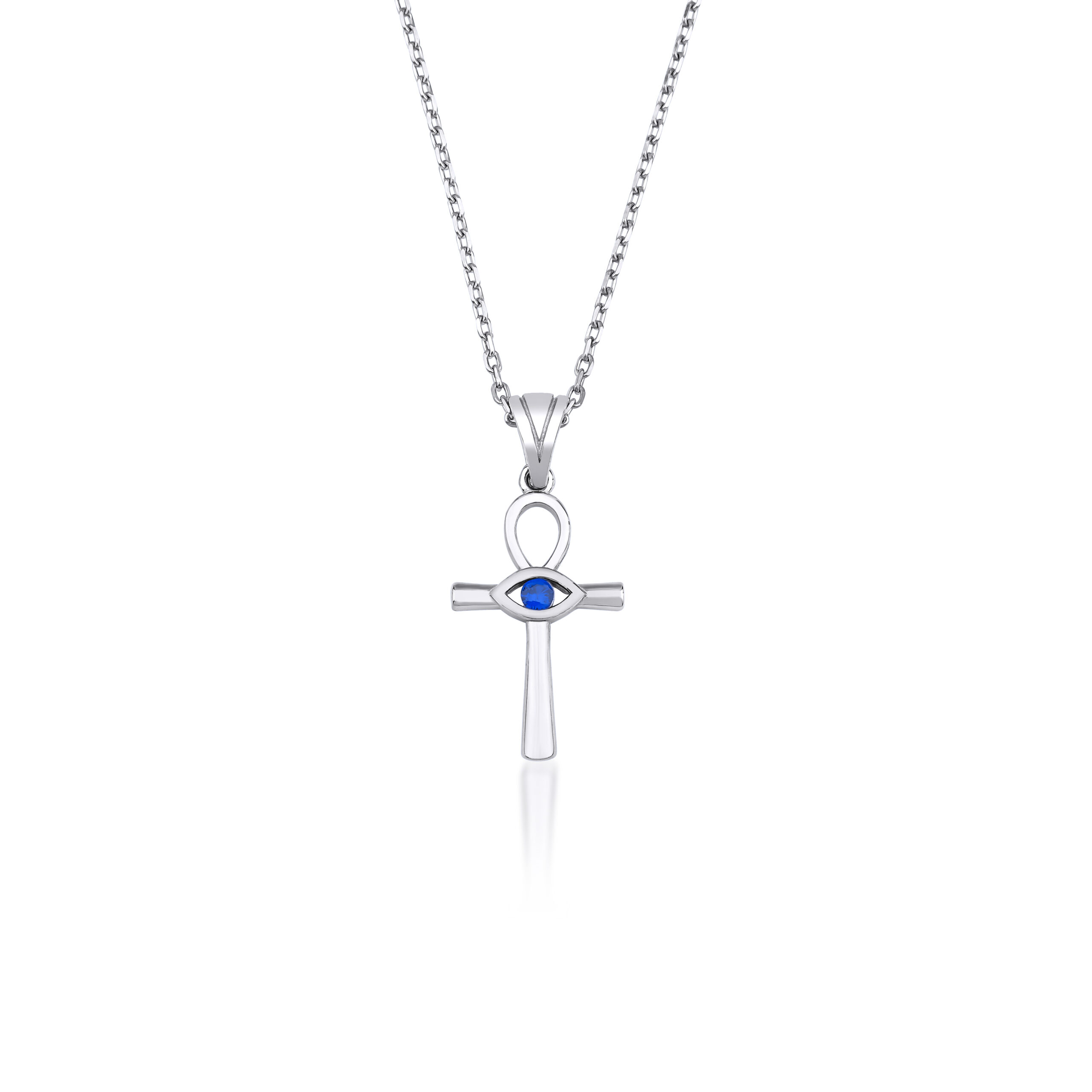 Eternal Harmony Necklace  Ankh  Silver - Image 2