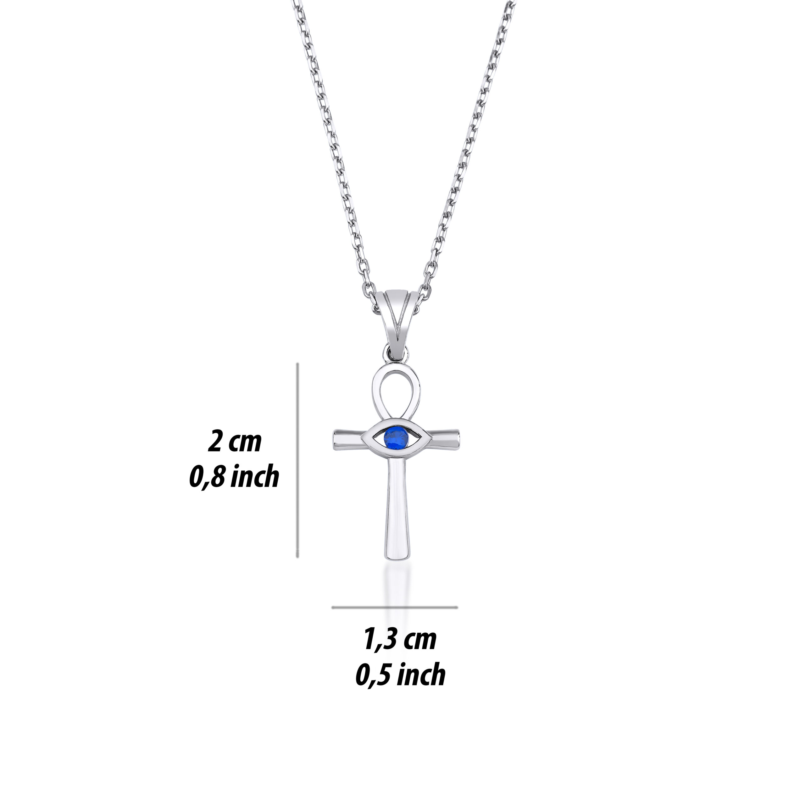 Eternal Harmony Necklace  Ankh  Silver - Image 3