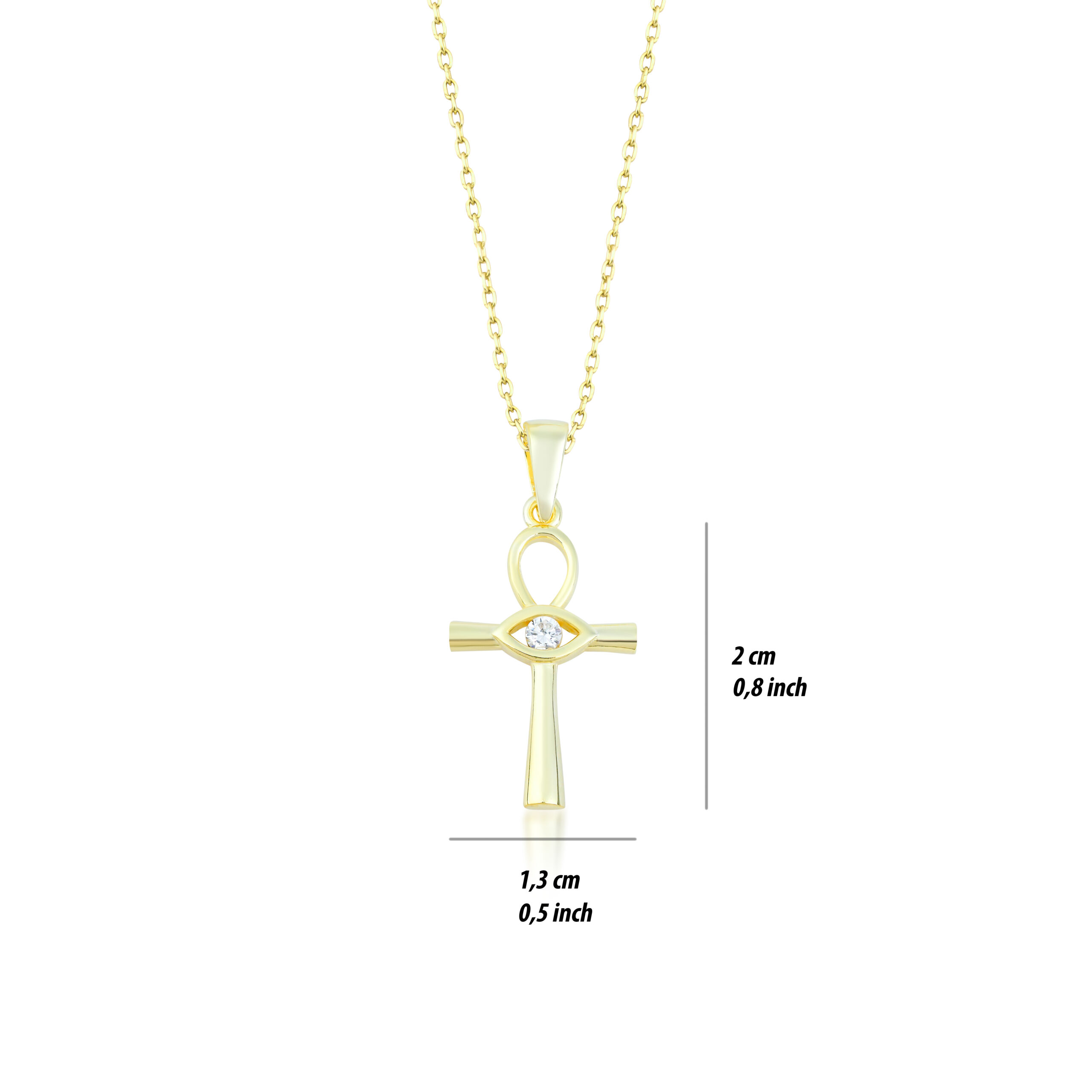 Eternal Harmony Necklace  Ankh Gold - Image 3