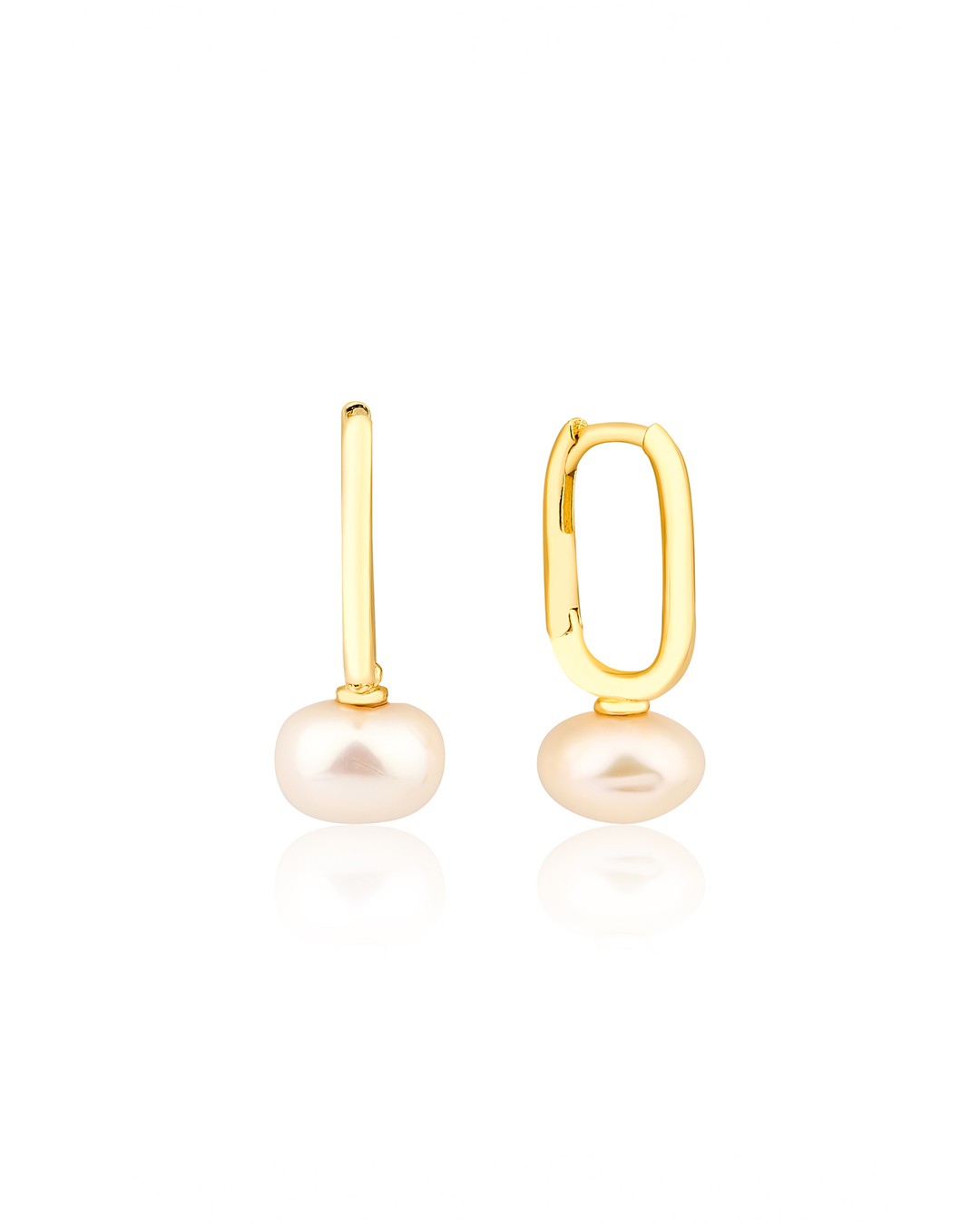 Golden Pearl Horizon Earrings