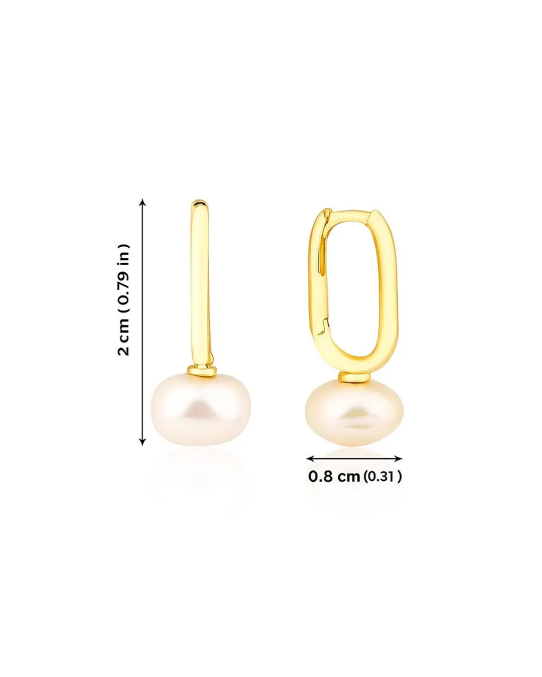 Golden Pearl Horizon Earrings - Image 2