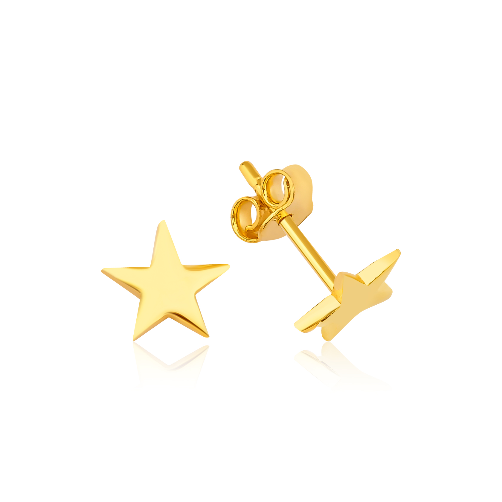 Golden Star Stud Earrings